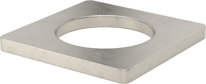 Yüksek Korozyon Dirençli 316 Paslanmaz Çelik Kare Pul, 3/4" Vida Boyutu için, 0.812" ID, 1,250 inç Genişlik