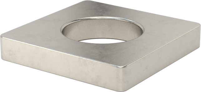 Yüksek Korozyon Dirençli 316 Paslanmaz Çelik Kare Pul, 3/8" Vida Boyutu için, 0.406" ID, 0,750" Genişlik