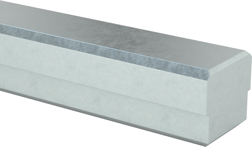 Çinko Kaplamalı Karbon Çelik Basamaklı Makine Anahtarı Stoku, Dişliler için, 7/8“ Genişlik x 7/16” Mil Yiv Yükseklik, Küçük Boyutlu