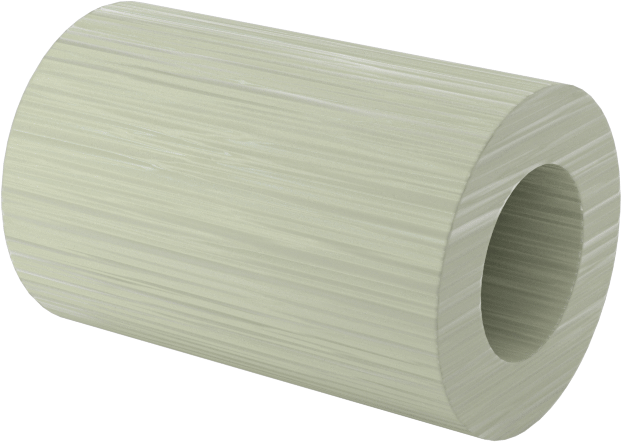 Elektrik Yalıtımlı Dişsiz Ara Parça, G-10/FR4 Garolit, 1/4" OD, 3/8" Uzunluk, 6 Numaralı Vida için