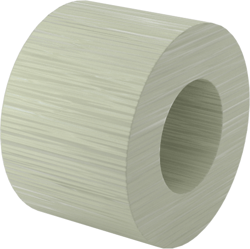 Elektrik Yalıtımlı Dişsiz Ara Parça, G-10/FR4 Garolit, 3/8" OD, 1/4" Uzunluk