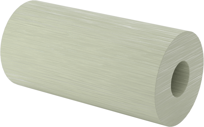 Elektrik Yalıtımlı Dişsiz Ara Parça, G-10/FR4 Garolit, 1/2" OD, 1" Uzunluk, 10 Numaralı Vida için