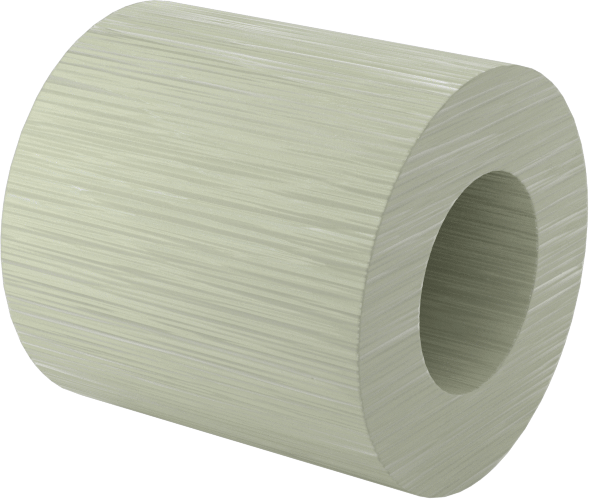 Elektrik Yalıtımlı Dişsiz Ara Parça, G-10/FR4 Garolit, 1/2" OD, 1/2" Uzunluk, 1/4" Vida için