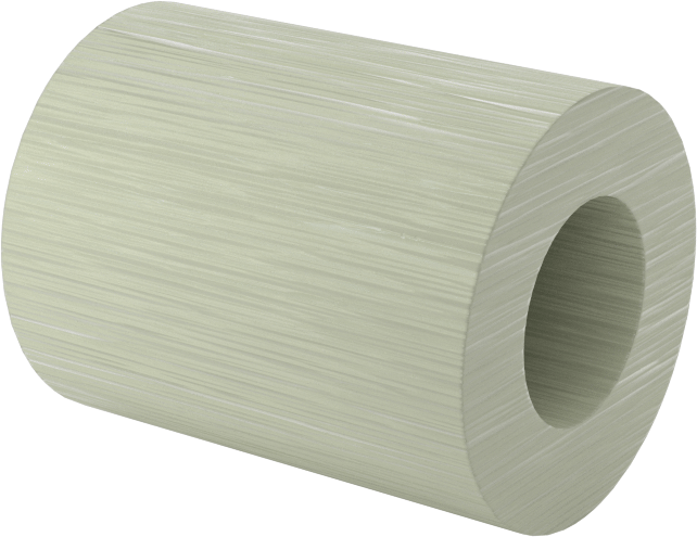 Elektrik Yalıtımlı Dişsiz Ara Parça, G-10/FR4 Garolit, 1/2" OD, 5/8" Uzunluk, 1/4" Vida için
