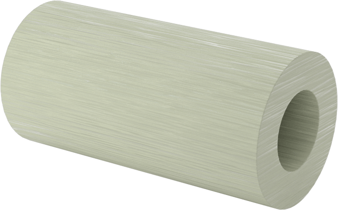 Elektrik Yalıtımlı Dişsiz Ara Parça, G-10/FR4 Garolit, 1/2" OD, 1" Uzunluk, 1/4" Vida için