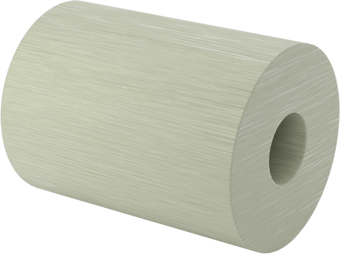 Elektrik Yalıtımlı Dişsiz Ara Parça, G-10/FR4 Garolit, 3/4" OD, 1" Uzunluk, 1/4" Vida için