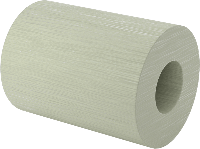 Elektrik Yalıtımlı Dişsiz Ara Parça, G-10/FR4 Garolit, 3/4" OD, 1" Uzunluk, 5/16" Vida için