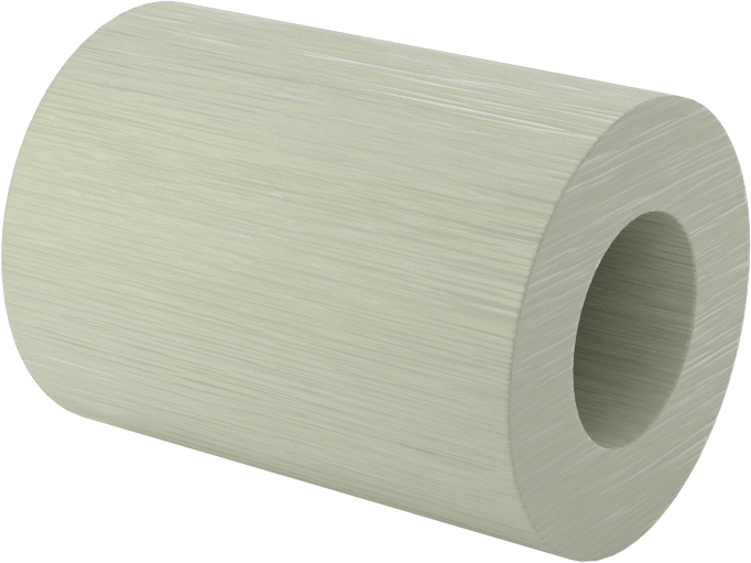 Elektrik Yalıtımlı Dişsiz Ara Parça, G-10/FR4 Garolit, 3/4" OD, 1" Uzunluk, 3/8" Vida
