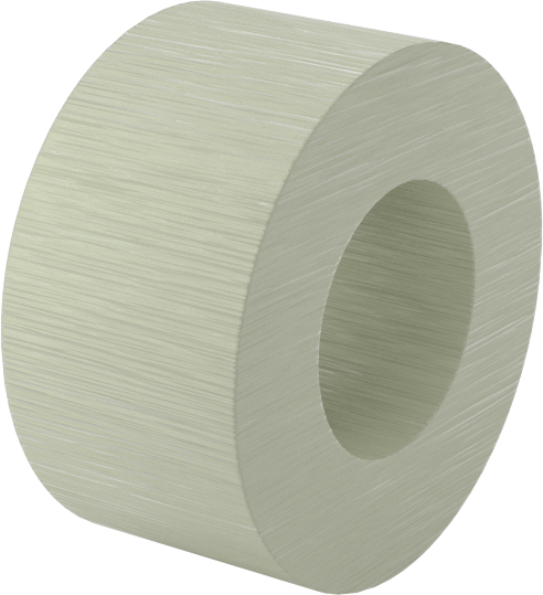Elektrik Yalıtımlı Dişsiz Ara Parça, G-10/FR4 Garolit, 1" OD, 1/2" Uzunluk