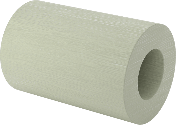 Elektrik Yalıtımlı Dişsiz Ara Parça, G-10/FR4 Garolit, 1" OD, 1-1/2" Uzunluk