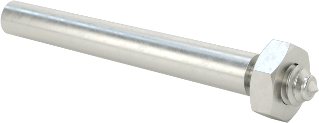 12L14 Karbon Çelik Dişli Konik Pim, 1 Numaralı Pim, 0,170" Geniş Uç Çapı, 1-1/4" Uzunluk