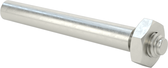 12L14 Karbon Çelik Dişli Konik Pim, 2 Numaralı Pim, 0,191" Geniş Uç Çapı, 1-1/4" Uzunluk