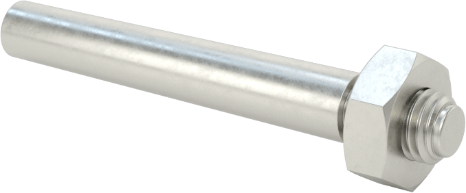 12L14 Karbon Çelik Dişli Konik Pim, 4 Numaralı Pim, 0,248 inç Geniş Uç Çapı, 1-1/2" Uzunluk