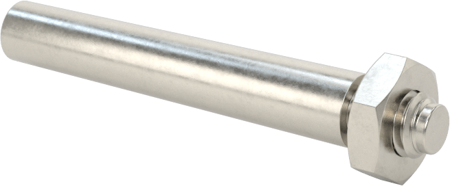 18-8 Paslanmaz Çelik Dişli Konik Pim, 3 Numaralı Pim, 0,217" Büyük Uç Çapı, 1-1/4" Uzunluk