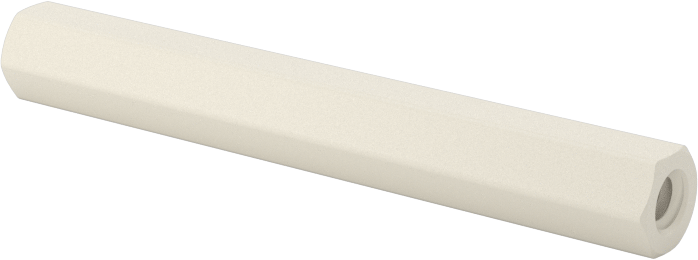 Naylon 6/6 Plastik Altıgen Ara Parça, 3/16" Altıgen, 1-1/2" Uzunluk, 4-40 Dişi Diş
