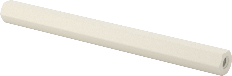 Naylon 6/6 Plastik Altıgen Ara Parça, 1/4" Altıgen, 3" Uzunluk, 6-32 Dişi Diş