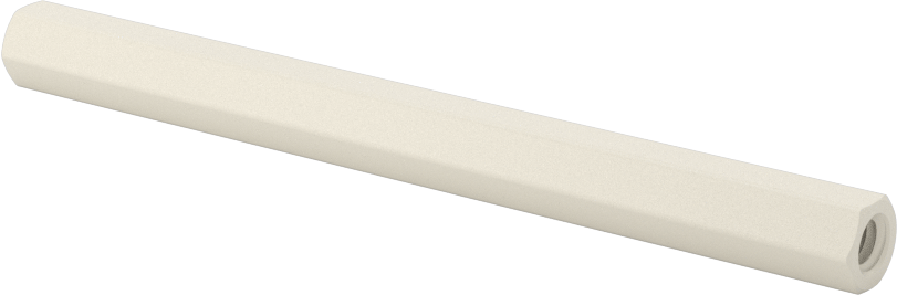 Naylon 6/6 Plastik Altıgen Ara Parça, 1/4" Altıgen, 3" Uzunluk, 8-32 Dişi Diş