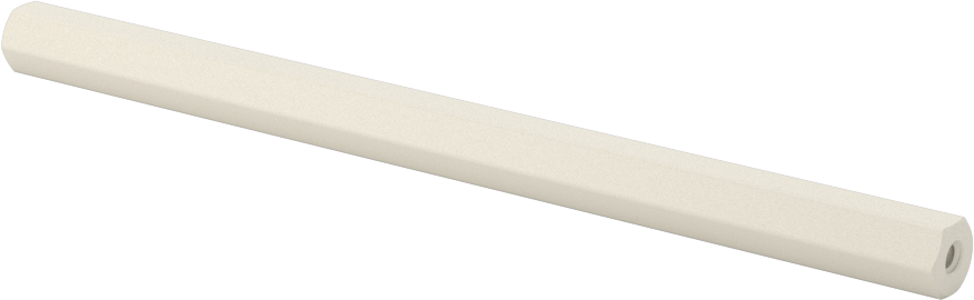 Naylon 6/6 Plastik Altıgen Ara Parça, 1/4" Altıgen, 4" Uzunluk, 4-40 Dişi Diş