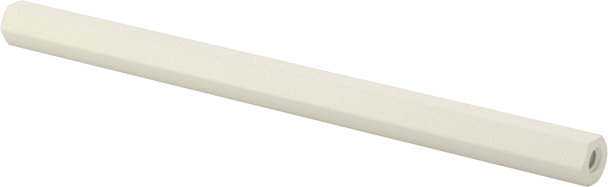 Naylon 6/6 Plastik Altıgen Ara Parça, 1/4" Altıgen, 4" Uzunluk, 6-32 Dişi Diş