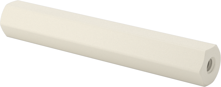 Naylon 6/6 Plastik Altıgen Ara Parça, 3/8" Altıgen, 2-1/2" Uzunluk, 8-32 Dişi Diş
