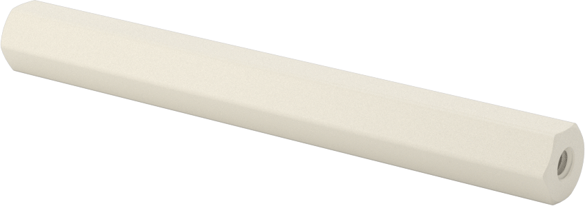 Naylon 6/6 Plastik Altıgen Ara Parça, 3/8" Altıgen, 3-1/2" Uzunluk, 8-32 Dişi Diş