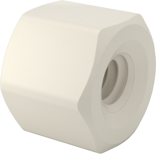 Naylon 6/6 Plastik Altıgen Ara Parça, 3/16" Altıgen, 5/32" Uzunluk, 2-56 Dişi Diş