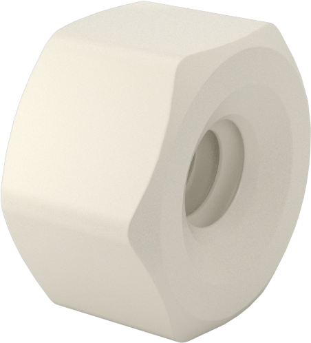 Naylon 6/6 Plastik Altıgen Ara Parça, 1/4" Altıgen, 5/32" Uzunluk, 4-40 Dişi Diş
