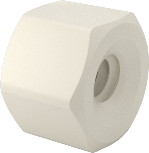 Naylon 6/6 Plastik Altıgen Ara Parça, 1/4" Altıgen, 3/16" Uzunluk, 4-40 Dişi Diş