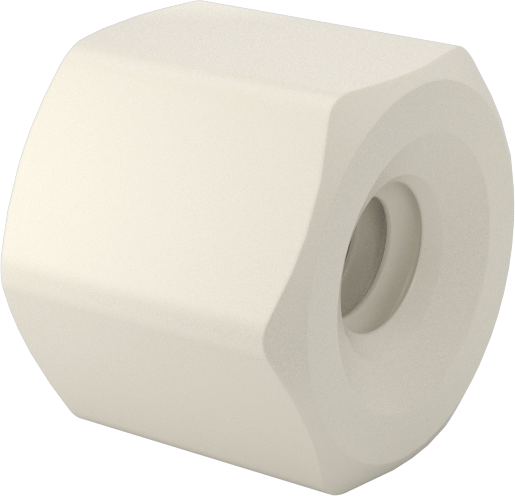 Naylon 6/6 Plastik Altıgen Ara Parça, 1/4" Altıgen, 7/32" Uzunluk, 4-40 Dişi Diş
