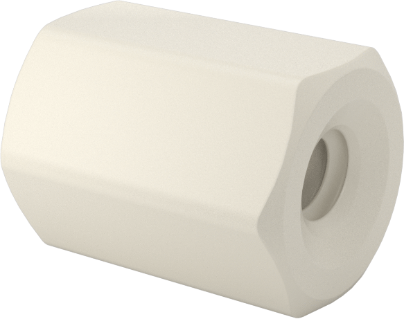 Naylon 6/6 Plastik Altıgen Ara Parça, 1/4" Altıgen, 11/32" Uzunluk, 4-40 Dişi Diş