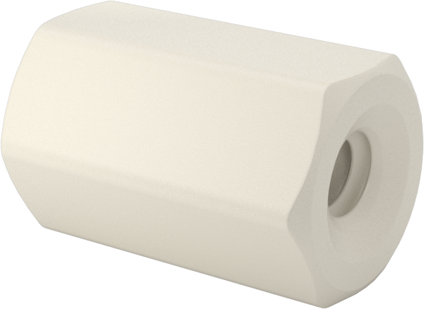 Naylon 6/6 Plastik Altıgen Ara Parça, 1/4" Altıgen, 13/32" Uzunluk, 4-40 Dişi Diş