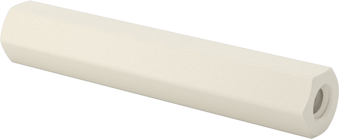 Naylon 6/6 Plastik Altıgen Ara Parça, 1/4" Altıgen, 1-1/2" Uzunluk, 6-32 Dişi Diş