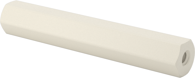 Naylon 6/6 Plastik Altıgen Ara Parça, 5/16" Altıgen, 2" Uzunluk, 6-32 Dişi Diş