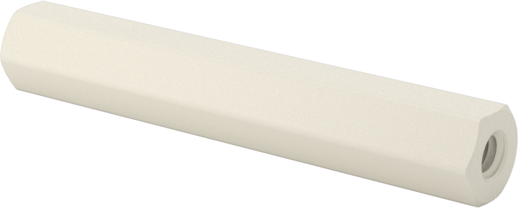 Naylon 6/6 Plastik Altıgen Ara Parça, 5/16" Altıgen, 2" Uzunluk, 8-32 Dişi Diş