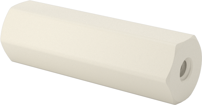 Naylon 6/6 Plastik Altıgen Ara Parça, 3/8" Altıgen, 1-1/4" Uzunluk, 6-32 Dişi Diş