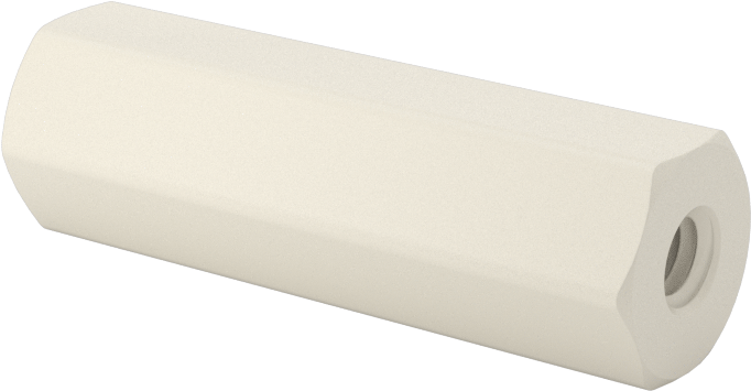 Naylon 6/6 Plastik Altıgen Ara Parça, 3/8" Altıgen, 1-1/4" Uzunluk, 8-32 Dişi Diş