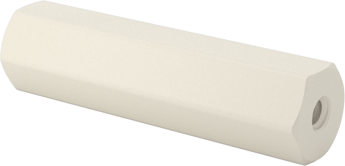 Naylon 6/6 Plastik Altıgen Ara Parça, 3/8" Altıgen, 1-1/2" Uzunluk, 6-32 Dişi Diş