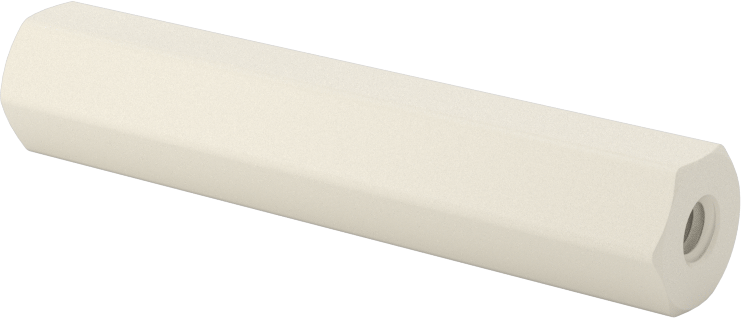 Naylon 6/6 Plastik Altıgen Ara Parça, 3/8" Altıgen, 2" Uzunluk, 8-32 Dişi Diş