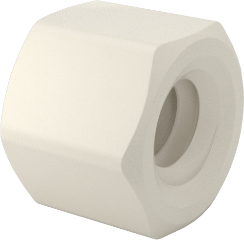 Naylon 6/6 Plastik Altıgen Ara Parça, 3/16" Altıgen, 5/32" Uzunluk, 4-40 Dişi Diş
