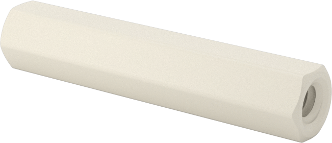 Naylon 6/6 Plastik Altıgen Ara Parça, 3/16" Altıgen, 1" Uzunluk, 4-40 Dişi Diş