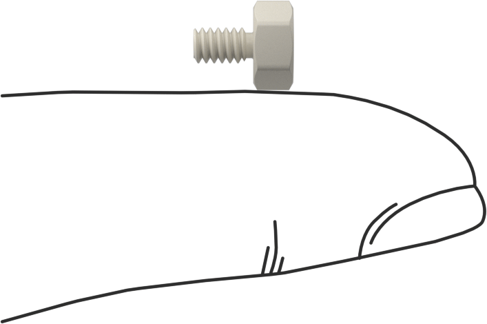 Naylon 6/6 Plastik Altıgen Ara Parça, 1/4" Altıgen, 1/8" Uzunluk, 4-40 Erkek-Dişi Diş