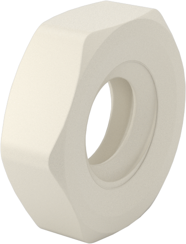Naylon 6/6 Plastik Altıgen Ara Parça, 3/16" Altıgen, 1/16" Uzunluk, 4-40 Dişi Diş