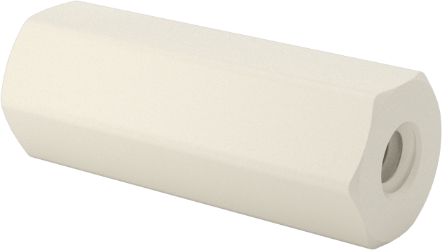 Naylon 6/6 Plastik Altıgen Ara Parça, 1/4" Altıgen, 11/16" Uzunluk, 4-40 Dişi Diş