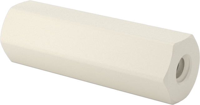 Naylon 6/6 Plastik Altıgen Ara Parça, 1/4" Altıgen, 13/16" Uzunluk, 4-40 Dişi Diş