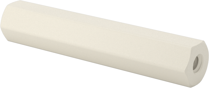 Naylon 6/6 Plastik Altıgen Ara Parça, 1/4" Altıgen, 1-3/8" Uzunluk, 4-40 Dişi Diş