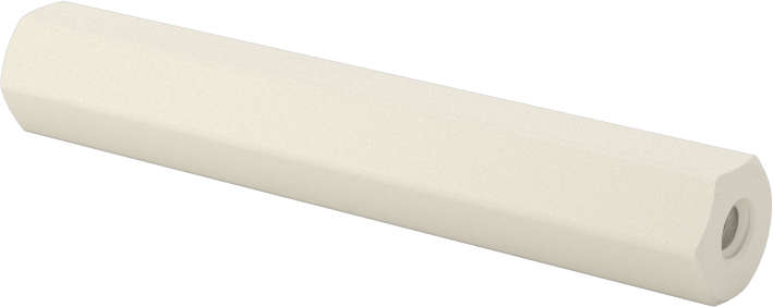 Naylon 6/6 Plastik Altıgen Ara Parça, 1/4" Altıgen, 1-5/8 inç Uzunluk, 4-40 Dişi Diş