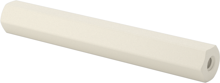 Naylon 6/6 Plastik Altıgen Ara Parça, 1/4" Altıgen, 1-7/8" Uzunluk, 4-40 Dişi Diş