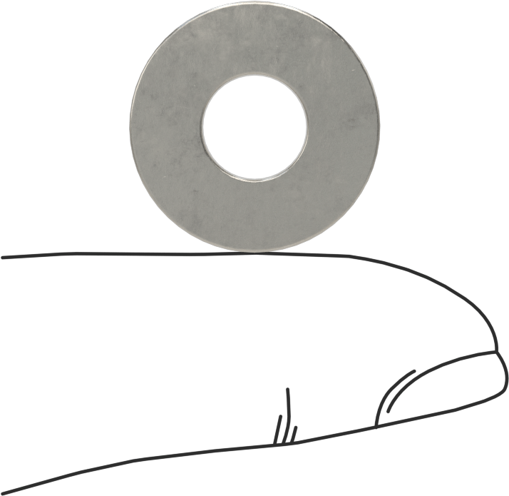 18-8 Paslanmaz Çelik Dişsiz Ara Parça, 3/4" OD, 1/8" Uzunluk, 5/16" Vida Boyutu için