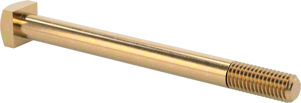 Orta Mukavemetli SAE Sınıf 5 Çelik Kare Başlı Vida, 1/2"-13 Diş Boyutu, 6 inç Uzunluk