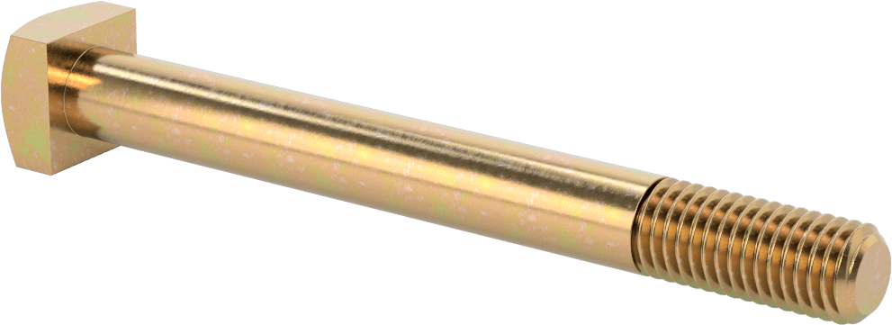 Orta Mukavemetli SAE Sınıf 5 Çelik Kare Başlı Vida, 5/8"-11 Diş Boyutu, 6 inç Uzunluk